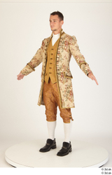 Whole Body Man White Historical Jacket Costume photo references